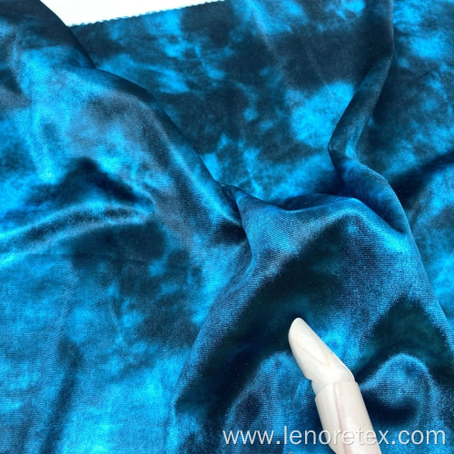 Polyester Stretch Custom Digital Print Velvet Velour Fabric